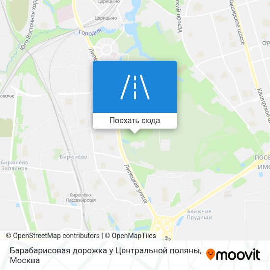 Карта Барабарисовая дорожка у Центральной поляны