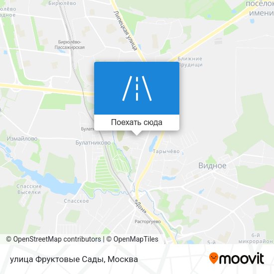 Карта улица Фруктовые Сады