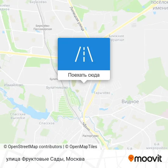 Карта улица Фруктовые Сады