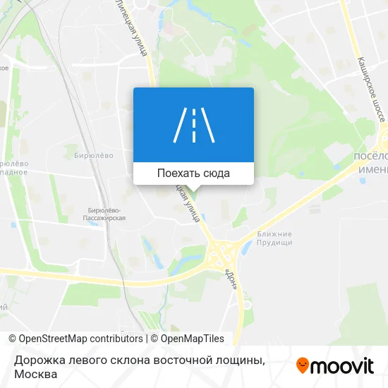 Карта Дорожка левого склона восточной лощины