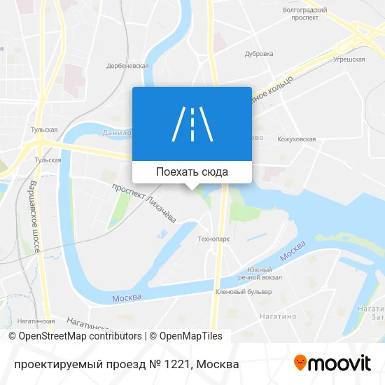 Карта проектируемый проезд № 1221