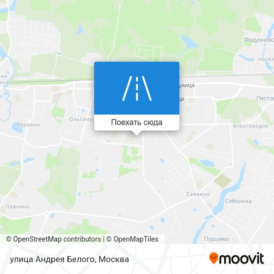 Карта улица Андрея Белого