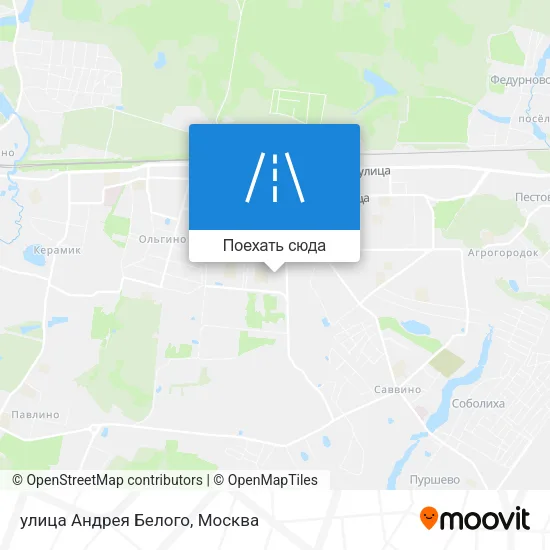 Карта улица Андрея Белого