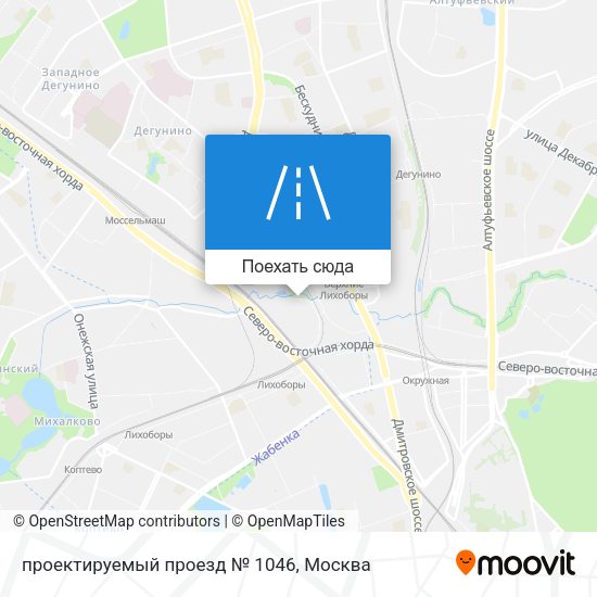 Карта проектируемый проезд № 1046