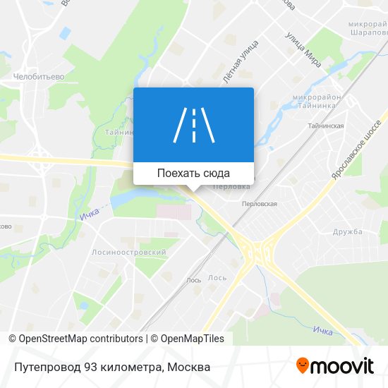 Карта Путепровод 93 километра