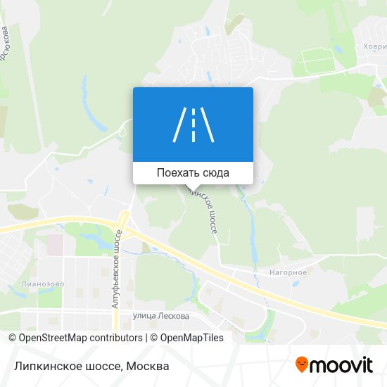 Карта Липкинское шоссе