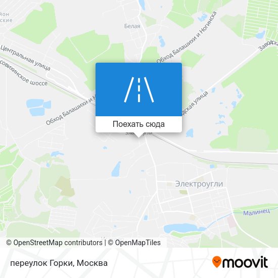 Карта переулок Горки