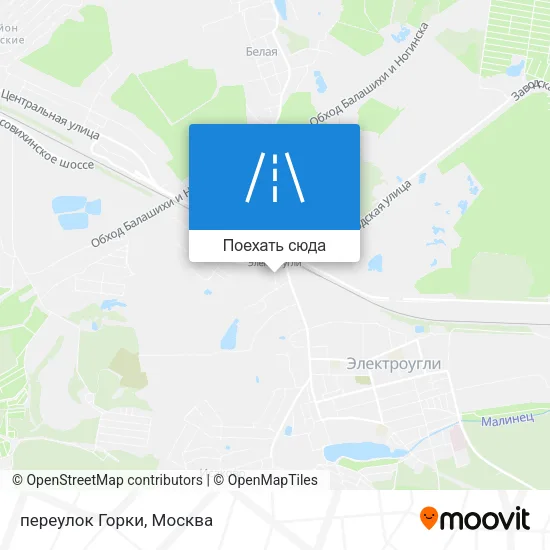 Карта переулок Горки