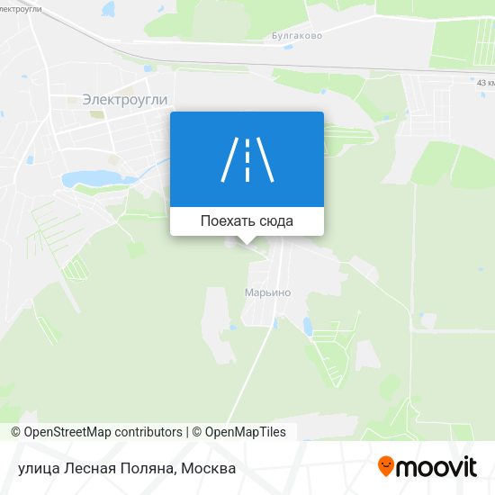 Карта улица Лесная Поляна