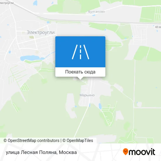 Карта улица Лесная Поляна
