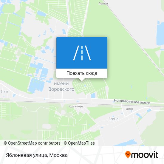 Карта Яблоневая улица