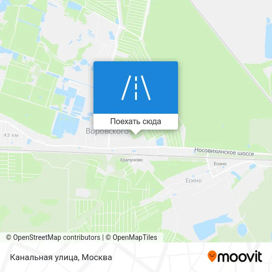 Карта Канальная улица