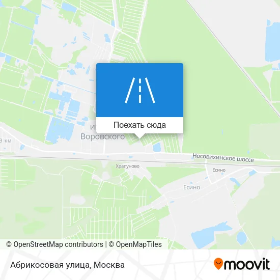 Карта Абрикосовая улица