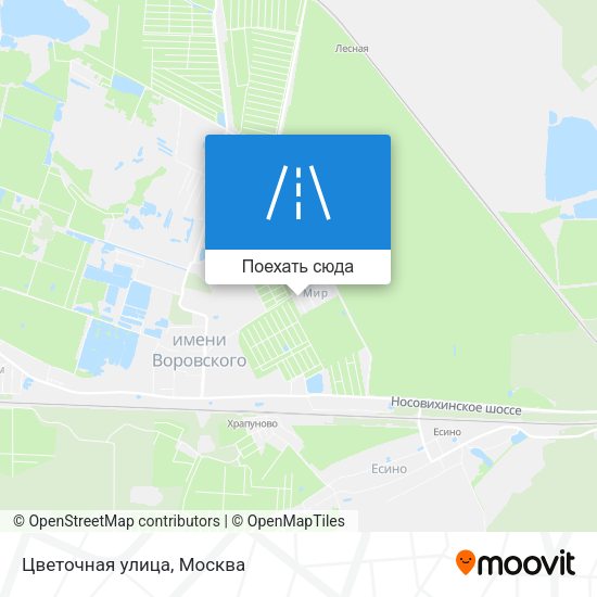 Карта Цветочная улица