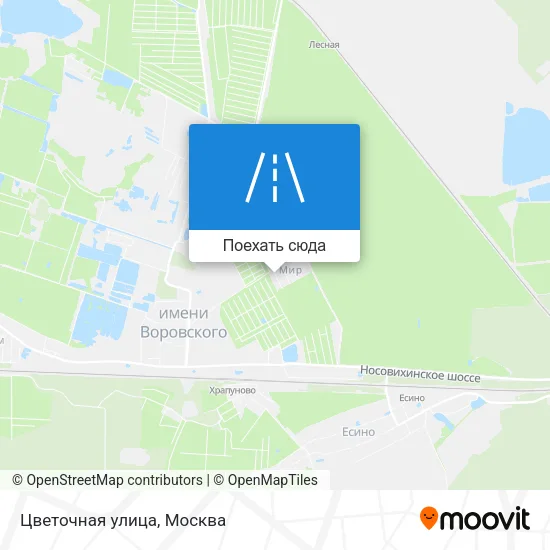 Карта Цветочная улица