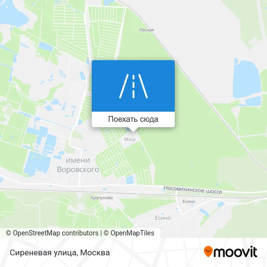 Карта Сиреневая улица