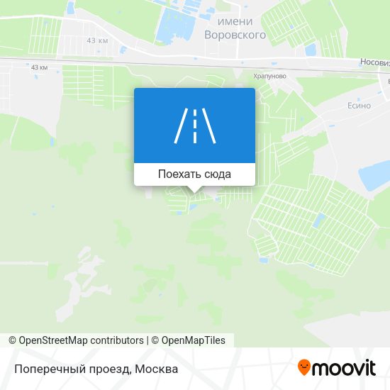 Карта Поперечный проезд