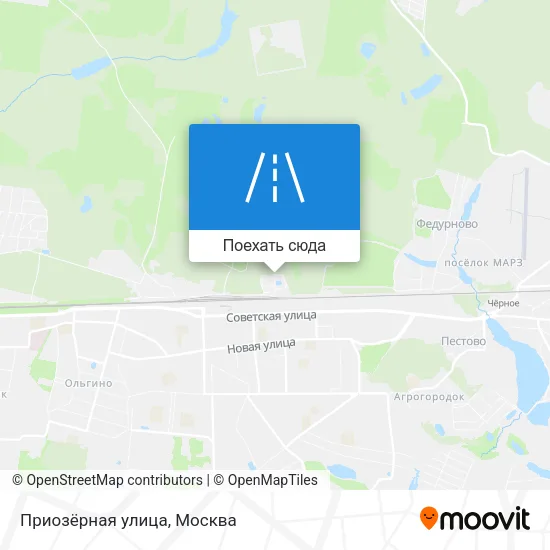 Карта Приозёрная улица