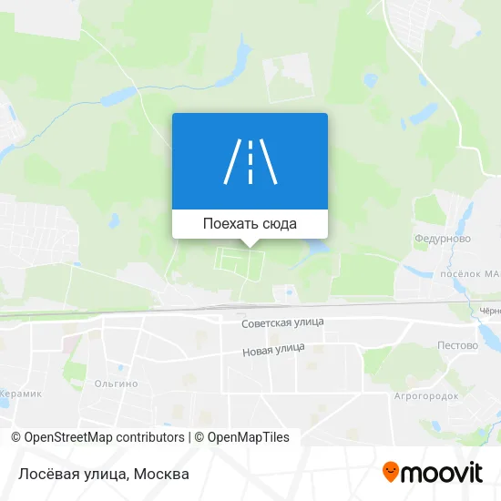 Карта Лосёвая улица