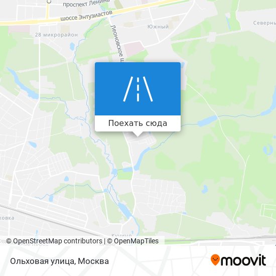 Карта Ольховая улица