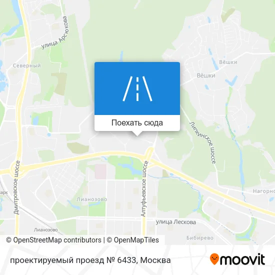 Карта проектируемый проезд № 6433