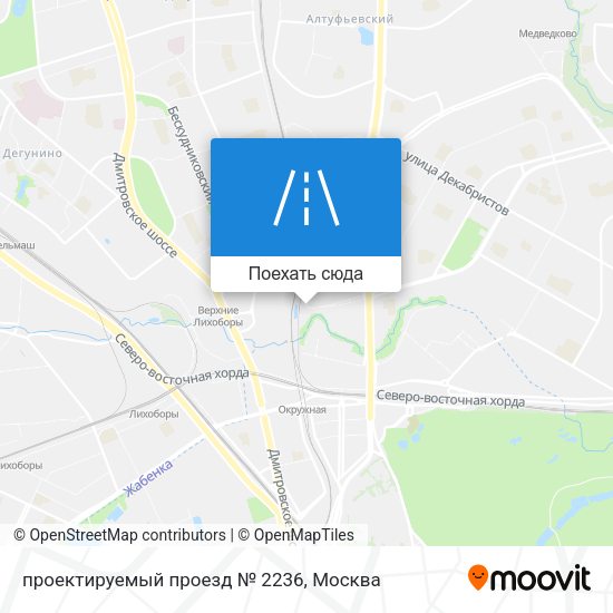 Карта проектируемый проезд № 2236