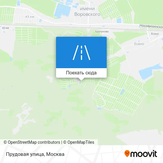 Карта Прудовая улица