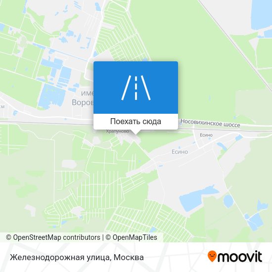 Карта Железнодорожная улица