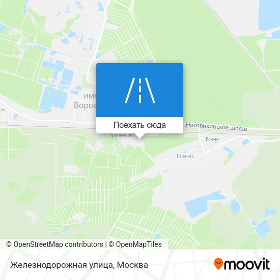 Карта Железнодорожная улица
