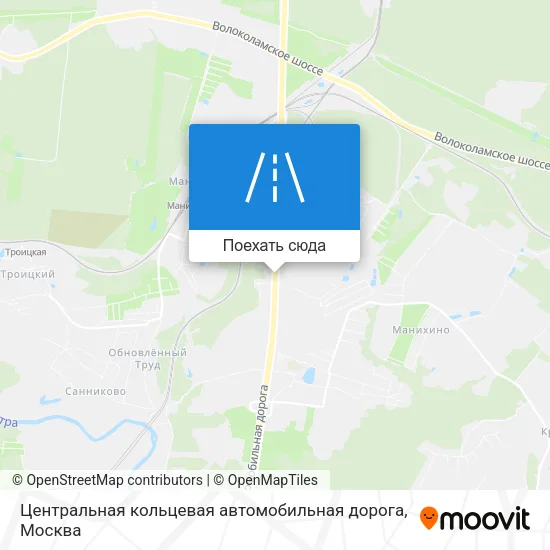 Карта Центральная кольцевая автомобильная дорога