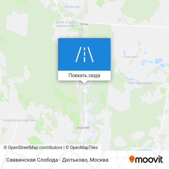 Карта Саввинская Слобода - Дютьково