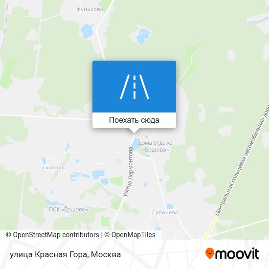 Карта улица Красная Гора