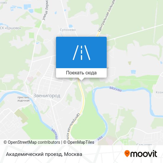 Карта Академический проезд