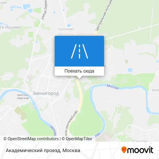 Карта Академический проезд