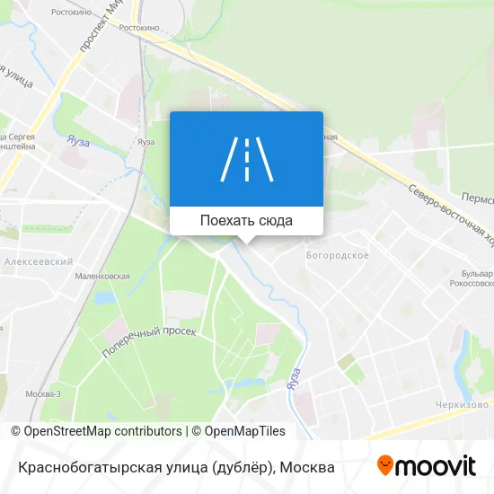 Карта Краснобогатырская улица (дублёр)