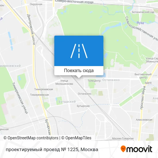 Карта проектируемый проезд № 1225
