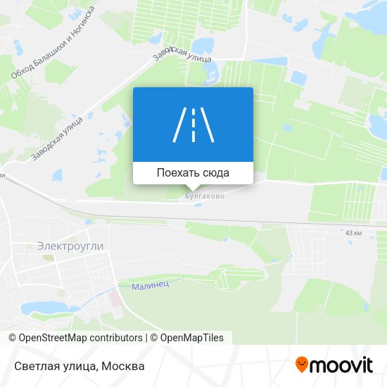 Карта Светлая улица