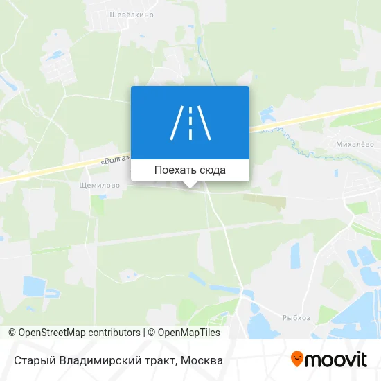 Карта Старый Владимирский тракт