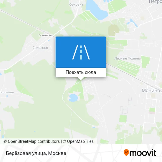 Карта Берёзовая улица