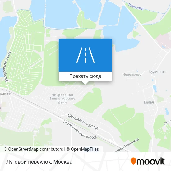 Карта Луговой переулок