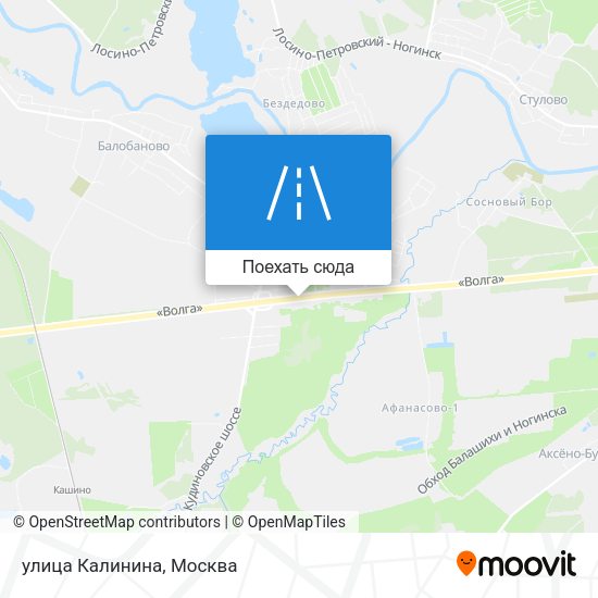Карта улица Калинина
