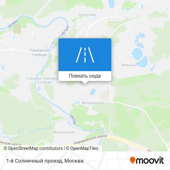 Карта 1-й Солнечный проезд