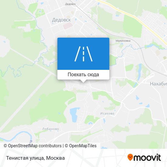 Карта Тенистая улица