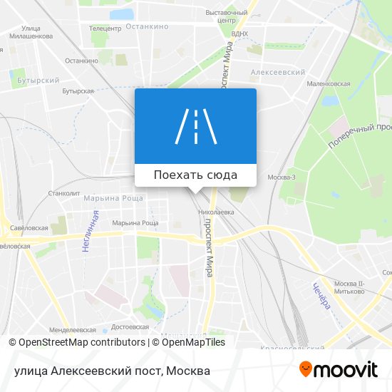 Карта улица Алексеевский пост