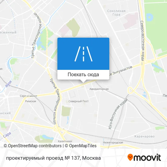 Карта проектируемый проезд № 137