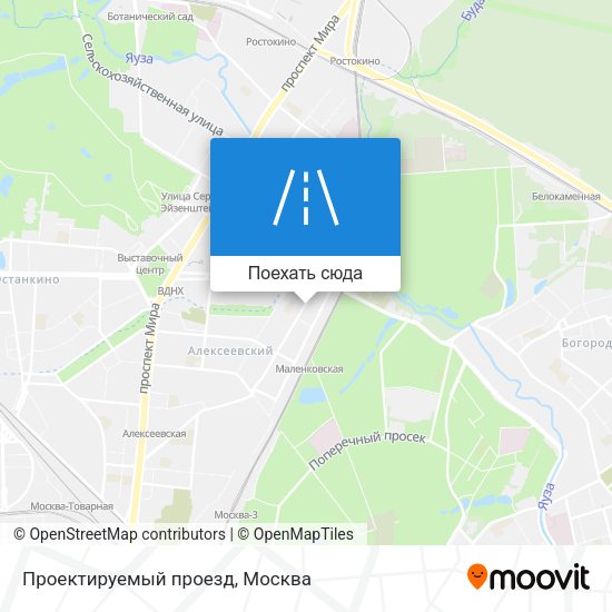 Карта Проектируемый проезд