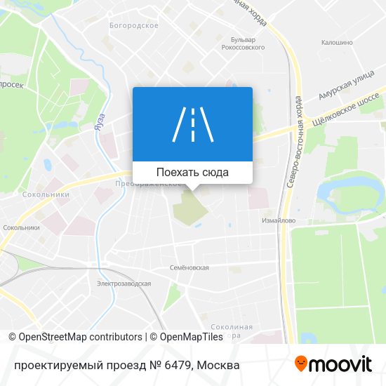 Карта проектируемый проезд № 6479