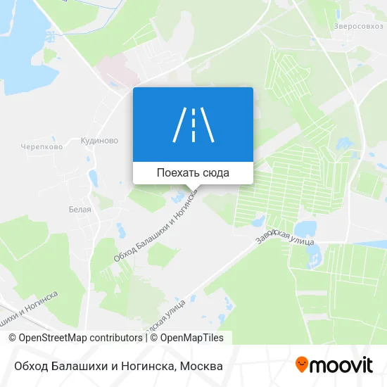 Карта Обход Балашихи и Ногинска