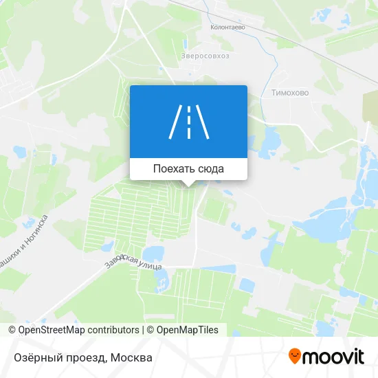 Карта Озёрный проезд