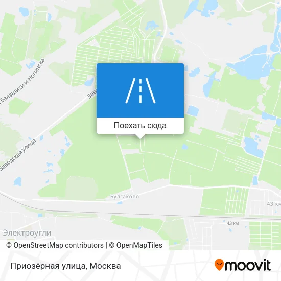 Карта Приозёрная улица